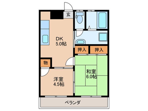 菊地第一マンションの物件間取画像